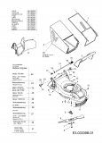 Ersatzteile MTD Benzin Rasenmäher ohne Antrieb 40 PO Typ: 11B-I1ML600  (2008) Grasfangsack, Messer, Motor 