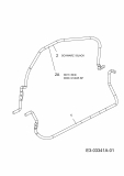 Ersatzteile MTD Benzin Rasenmäher mit Antrieb 46 SPBHW Typ: 12C-J60G600  (2009) Bremsbügel, Schaltbügel 