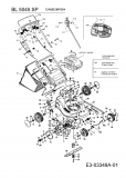 Ersatzteile Bolens Motormäher mit Antrieb BL 5045 SPALU Typ: 12AME5MF684  (2007) Grundgerät