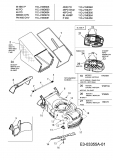 Ersatzteile MTD Benzin Rasenmäher ohne Antrieb 4635 PO Typ: 11C-J1MD662  (2007) Grasfangsack, Messer, Motor 