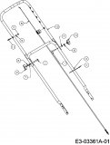 Ersatzteile MTD Benzin Rasenmäher mit Antrieb 46 SPHM-HQ Typ: 12D-J2AQ616  (2011) Holm 