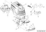Cub Cadet Ersatzteile Rasentraktoren CC 1000 RD 13A951CN603  (2008) Motorhaube C-Style