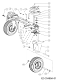 Cub Cadet Ersatzteile Zero Turn Z-Force SZ 48 17AIDGHB010  (2014) Vorderachse