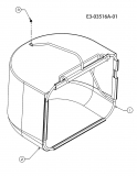 Ersatzteile MTD Rasentraktor Minirider 60 E Typ: 13B4054-400  (2009) Grasfangsack 