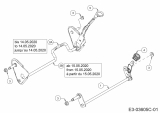 Ersatzteile Black-Line Motormäher mit Antrieb BL 3546 S Typ: 12C-TF5B683 (2020) Achsen, Höhenverstellung