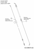 Ersatzteile WOLF-Garten Benzin Rasenmäher mit Antrieb A 460 AHW Typ: 12A-TVSC650  (2016) Bremszug, Schaltzug bis 22.01.2016 