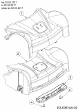 Ersatzteile WOLF-Garten Benzin Rasenmäher mit Antrieb A 460 AHW Typ: 12B-TVSC650  (2017) Abdeckung Vorderachse 