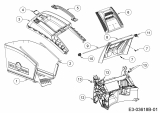 Ersatzteile WOLF-Garten Benzin Rasenmäher ohne Antrieb A 420 HW Typ: 11A-LV5N650  (2016) Grasfangsack, Heckklappe, Leitstück hinten 