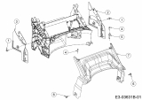 Ersatzteile WOLF-Garten Benzin Rasenmäher mit Antrieb AH 4200 H Typ: 12A-LV5B650  (2018) Abdeckung hinten 