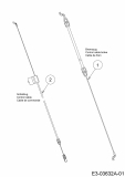 Ersatzteile WOLF-Garten Benzin Rasenmäher mit Antrieb ST 4600 AHWES Typ: 12BETRS7650  (2019) Bremszug, Schaltzug 