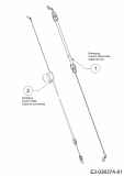 Ersatzteile WOLF-Garten Benzin Rasenmäher mit Antrieb A 420 AHW Typ: 12B-PO5M650  (2016) Bremszug, Schaltzug 