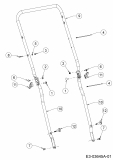Ersatzteile MTD Benzin Rasenmäher ohne Antrieb MTD 42 Typ: 11B-LAM8600  (2014) Holm 