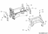 Ersatzteile WOLF-Garten Benzin Rasenmäher ohne Antrieb Expert 420 Typ: 11A-LUSC650  (2014) Abdeckung hinten 