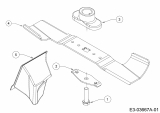 Ersatzteile WOLF-Garten Benzin Rasenmäher ohne Antrieb Ambition 420 HW Typ: 11A-LV5N650  (2014) Messer, Messeraufnahme 