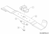 Ersatzteile WOLF-Garten Benzin Rasenmäher ohne Antrieb Expert 460 Typ: 11B-TUKC650   (2018) Messer, Messeraufnahme 