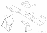 Ersatzteile WOLF-Garten Benzin Rasenmäher ohne Antrieb Ambition 460 HW Typ: 11A-TV5M650  (2014) Messer, Messeraufnahme, Mulchstopfen 
