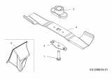 Ersatzteile Mr.Gardener Motormäher HW 42 B Typ: 11A-LL5B629  (2014) Messer, Messeraufnahme