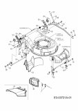 Ersatzteile M Tech Elektromäher M 1719 E Typ: 18A-18K-605  (2009) Höhenverstellung, Mähwerksgehäuse, Räder