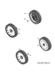 Ersatzteile M Tech Motormäher mit Antrieb M 5355 SP Typ: 12C-84M1605  (2009) Räder