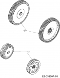 Ersatzteile MTD Benzin Rasenmäher ohne Antrieb 46 POHW Typ: 11C-J6JD600  (2009) Räder 