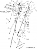 Cub Cadet Ersatzteile Motormäher mit Antrieb Wide Cut E 12AE764U603  (2010) Holm