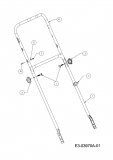 Ersatzteile MTD Benzin Rasenmäher ohne Antrieb 53 PO Typ: 11A-84MF600  (2008) Holm 