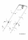 Ersatzteile Troy-Bilt Motormäher mit Antrieb TB 260 Typ: 12AVB21Q309  (2014) Holm