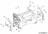 Ersatzteile WOLF-Garten Benzin Rasenmäher mit Antrieb A 530 AHW Typ: 12B-PVKC650  (2016) Abdeckung hinten, Holmbraketten 