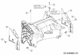 Ersatzteile WOLF-Garten Benzin Rasenmäher mit Antrieb S 5300 B Typ: 12A-PR5L650  (2017) Abdeckung hinten, Holmbraketten 