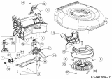 Ersatzteile WOLF-Garten Benzin Rasenmäher mit Antrieb WA 53 AHWIS Typ: 12A-PV6J650  (2015) Getriebe, Keilriemen, Lüfterrad 