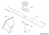 Ersatzteile MTD Benzin Rasenmäher mit Antrieb Smart 53 SPSHHW Typ: 12B-PDCQ600  (2016) Messer, Messeraufnahme, Mulchstopfen 