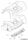 Ersatzteile WOLF-Garten Benzin Rasenmäher mit Antrieb Expert 530 A Typ: 12B-PUKC650  (2016) Abdeckung Vorderachse 