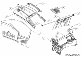 Ersatzteile WOLF-Garten Benzin Rasenmäher mit Antrieb Expert 53 BA V HW Typ: 12ABPV5L650 (2020) Grasfangsack, Heckklappe, Leitstück hinten 