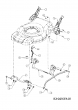 Ersatzteile MTD Benzin Rasenmäher ohne Antrieb 46 PBHW Typ: 11C-J64J676  (2009) Höhenverstellung 
