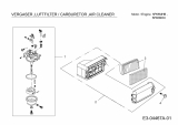 Ersatzteile MTD-Motoren Vertikal 5P65MHC Typ: 752Z5P65MHC  (2012) Vergaser, Luftfilter