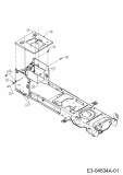 Ersatzteile Gutbrod Rasentraktoren ELX 127 SAL-SK Typ: 13AF90GP690  (2009) Rahmen