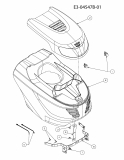 Ersatzteile Gutbrod Rasentraktoren ELX 107 SHL-K Typ: 13BG91GG690  (2012) Motorhaube G-Style