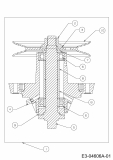 Cub Cadet Ersatzteile Zero Turn All Rounder 1050 17AH9BKP603  (2008) Messerspindel 618-04126A