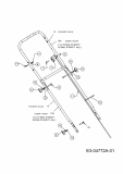 Ersatzteile MTD Benzin Rasenmäher ohne Antrieb 46 PO Typ: 11C-J1JD600  (2009) Holm 