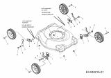 Ersatzteile MTD Benzin Rasenmäher ohne Antrieb 48 PO Typ: 11A-V1JD600  (2011) Höhenverstellung 