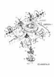 Ersatzteile Mac Allister Motormäher mit Antrieb 6048 BHW Typ: 12AI118T668  (2009) Getriebe, Schnitthöhenverstellung, Variator