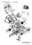 Ersatzteile Bolens Motormäher mit Antrieb BL 5045 SPALU Typ: 12AME5M1684  (2009) Grundgerät