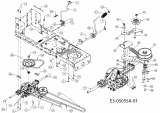 Ersatzteile MTD Rasentraktor RS 125/96 B Typ: 13AH761F600  (2010) Fahrantrieb, Pedale 