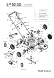 Ersatzteile MTD Benzin Rasenmäher mit Antrieb SP 56 SD Typ: 12A-268R615  (2009) Grundgerät 