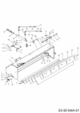 Ersatzteile Zubehör Kompakttraktoren Frontkehrmaschine Behälter für 596-220-600 (CC 2250/3250 RDH 4 WD) Typ: 596-223-600  (2013) Kehrgutbehälter