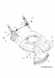 Ersatzteile MTD Benzin Rasenmäher ohne Antrieb P 46 PBHW Typ: 11A-J60G615  (2012) Leitblech vorne, Stange Hecklappe 