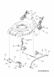 Ersatzteile MTD Benzin Rasenmäher mit Antrieb 46 SPBHW Typ: 12C-J60G600  (2010) Höhenverstellung 