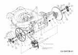 Ersatzteile Mr.Gardener Motormäher mit Antrieb HWD 4046 T Typ: 12C-J64M629  (2011) Getriebe, Leitstück hinten