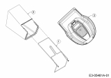 Ersatzteile MTD Benzin Rasenmäher ohne Antrieb DL 46 P Typ: 11A-J1M8677  (2015) Grasfangsack, Heckklappe 