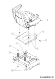 Cub Cadet Ersatzteile Zero Turn Z-Force 46 S 17AI5BHH603  (2012) Sitz